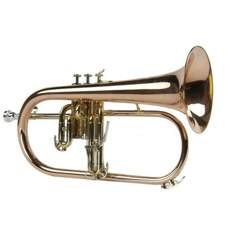 Gold lacquer Flugelhorn Phosphor copper body Tone Bb