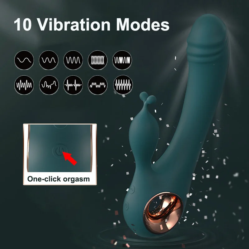 Spot Rabbit Vibratorji G Masažni dildo dvojni vibratorji klitoris silikonska ženska spolna igrača za ženske Ma_voghion.com