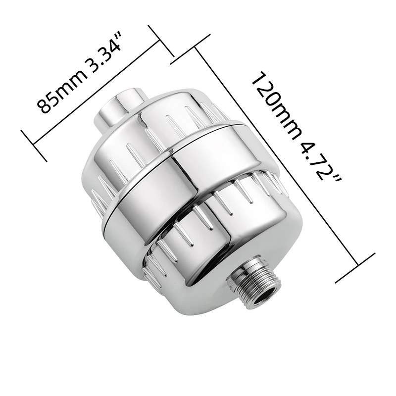 Ciencia 10-Stage Shower Head Filter High Output Chrome ORB Shower Filter Bathtub Faucet Water Water Cartridges