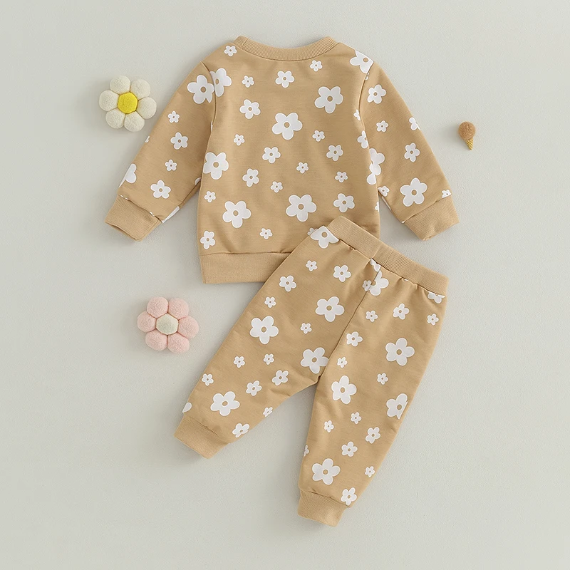 Baby Girls Fall Sweatshirt and Pants Set 2PC 1