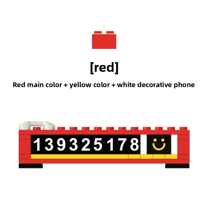 Modular Car Parking Number Plate with Concealable Phone Sign & DIY Decor Ornament