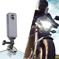 Motorcycle Windshield Mount Clamp Aluminum Clip For GoPro 13 12 Insta360 X5 X4 X3 Ace For DJI Osmo 360/Action 4 5 Accessories