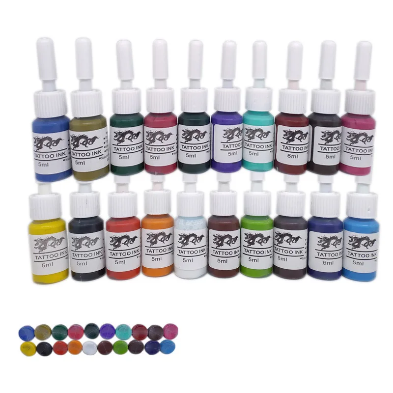 5ml Tattoo Ink Set Pigment Kits Beauty Makeup Paints Bottles Tools Body Art Accessory