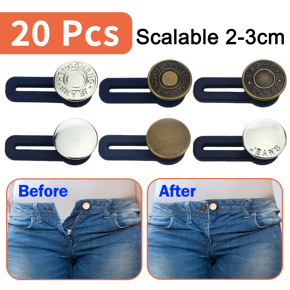 Elastic Waistband Extenders Adjustable Waist Extenders for Pants for Women  and Men Pregnancy Pant Extender Jeans Button Extender