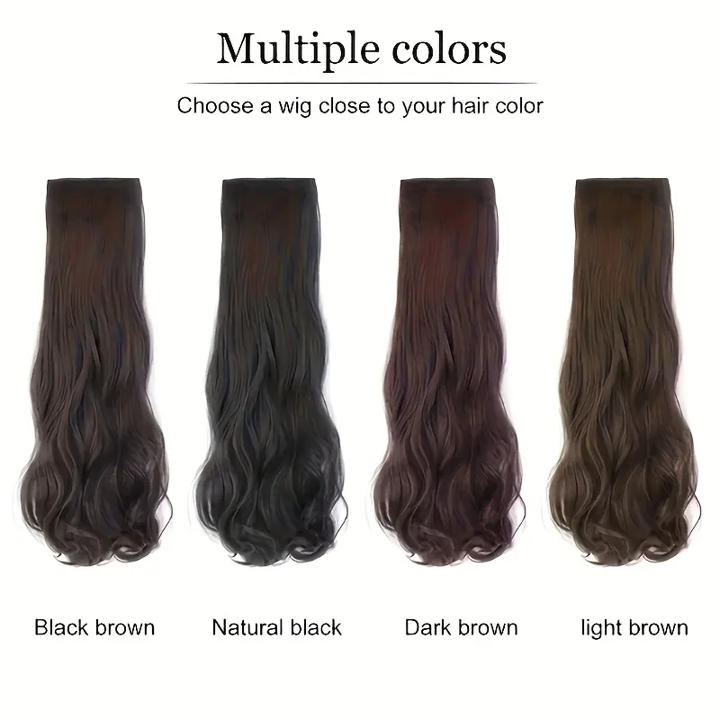 Synthetic women's hair cutting set 3pcs-natural wavy hair extension invisible BB clip fixed to women's hair heat-resistant wig