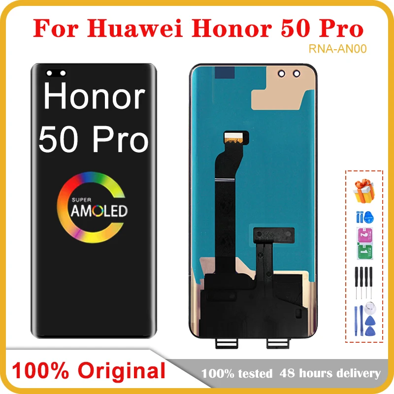 

Оригинальный ЖК-дисплей 6,72 дюймов для Huawei Honor 50 Pro, сменный дигитайзер сенсорного экрана для Honor 50 Pro, зеркальный ЖК-дисплей
