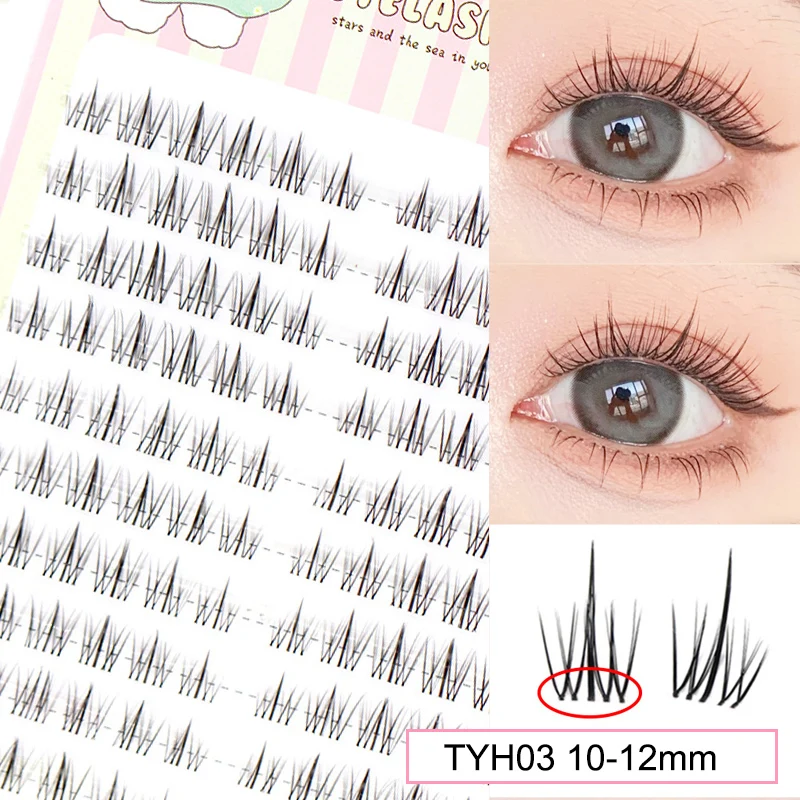Sunflower Lashes - Brown Manga-Inspired Natural Soft Eyelashes, Large Capacity