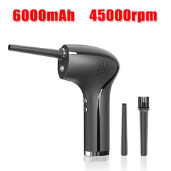 45000RPM Wireless Air Duster USB Vacuum Cleaner Dust Blower for Keyboard Desk Sofa Carpet PC Car Cleaning Dust Tool 6000mAh