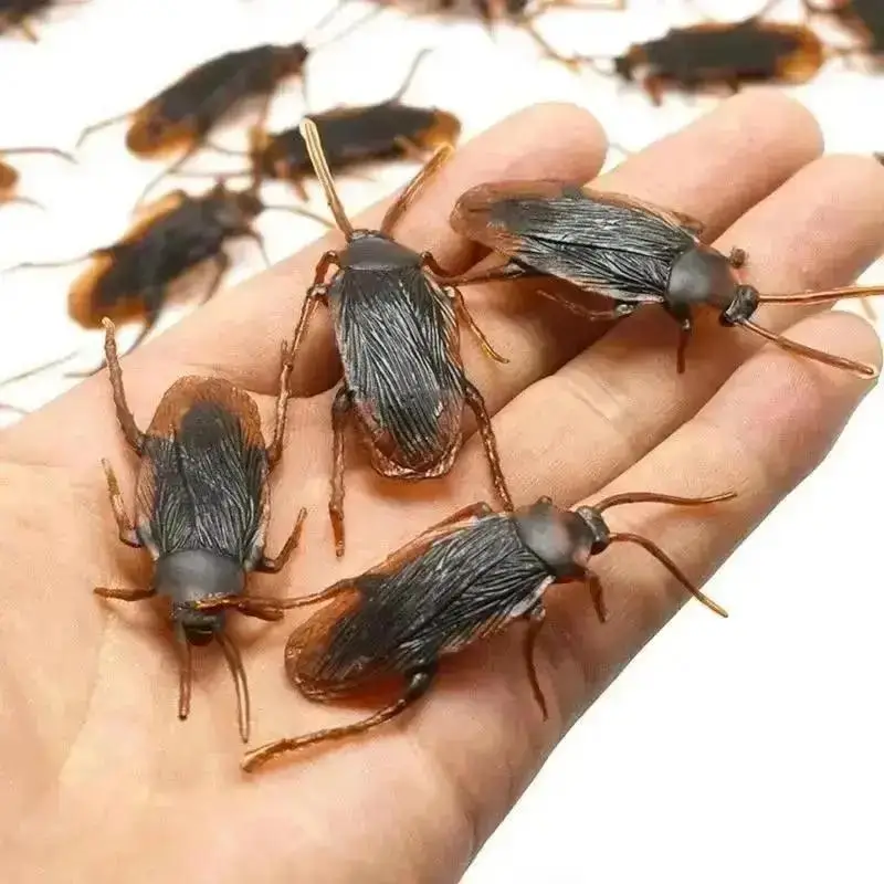 10/25Pcs Creative Simulation Cockroach Prank Props Ornaments Funny Scary Fakes Cockroach Toys Creative Horror Scene Decoration