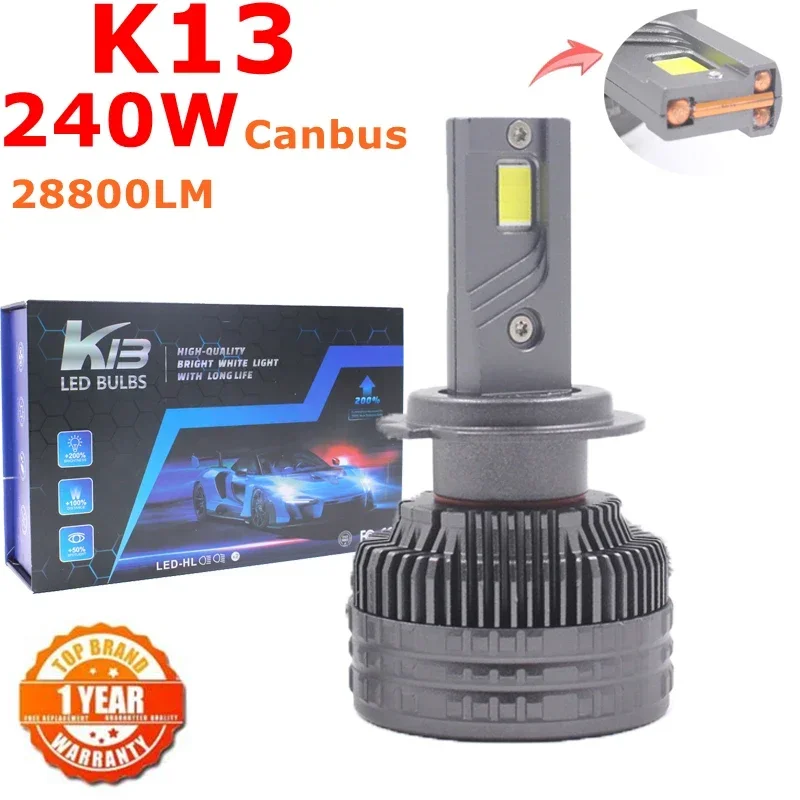 Bombilla H7 1 Lámpara LED X3 12V 4000 Lumen Para Kymco k-Xct 125/300 I 13>