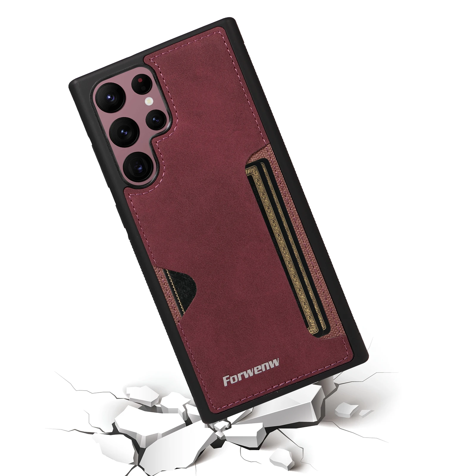 Luxury Retro Leather Phone Case with Cardholder Slot