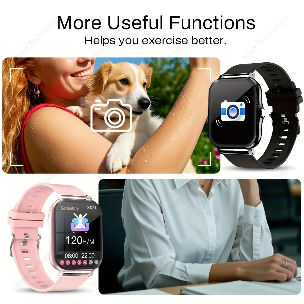 2025 New 4.65cm Touchscreen Smartwatch with WirelessVoice180mAh Rechargeable Battery Sleek Smartwatch Alloy Case Watch Smart 5
