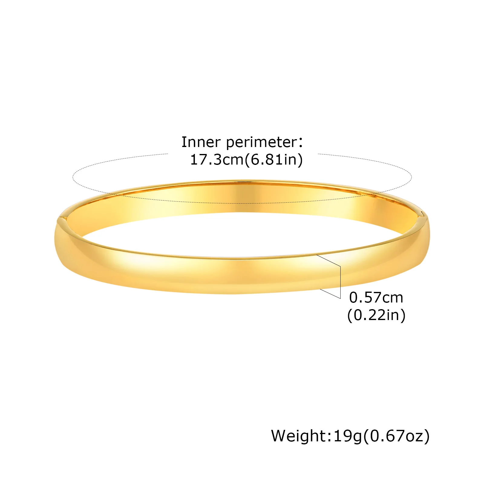 Elegant 18K Gold Plated Stainless Steel Openable Bracelet
