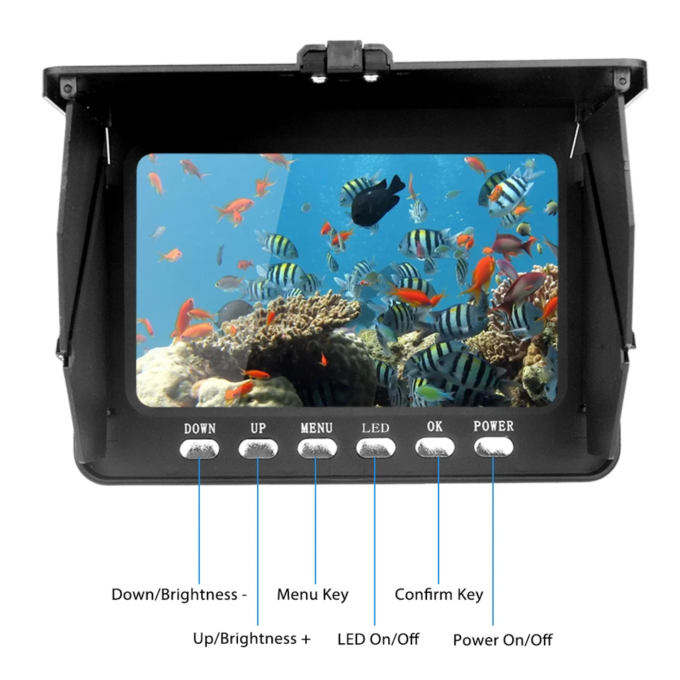 Fishfinder Con Telecamera Subacquea IP68 - Display 5 Pollici, Visione Notturna, 30m Cavo - Foto 11