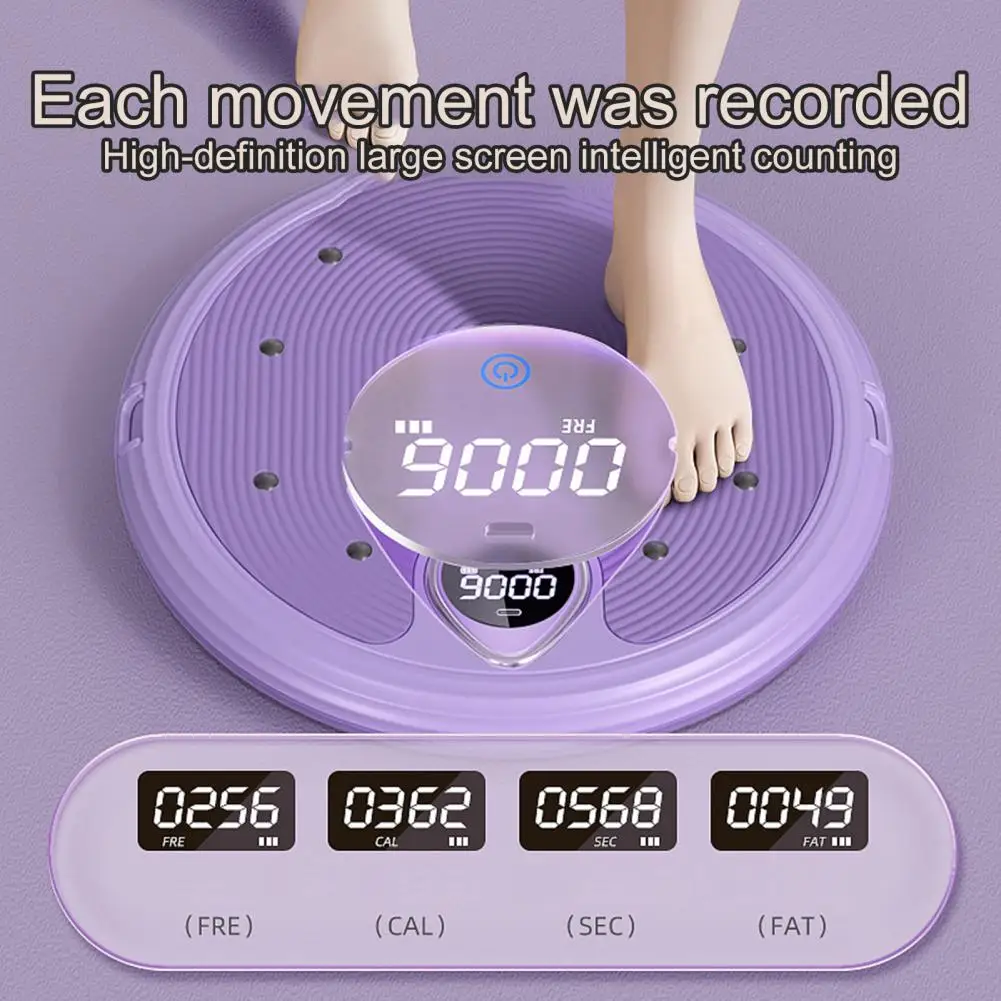 Balance Board Disc Digital Display Screen Waist Twisting Disc Round Smart Rotary Twist Fitness Equipment Twist Turntable waist twisting disc,balance board