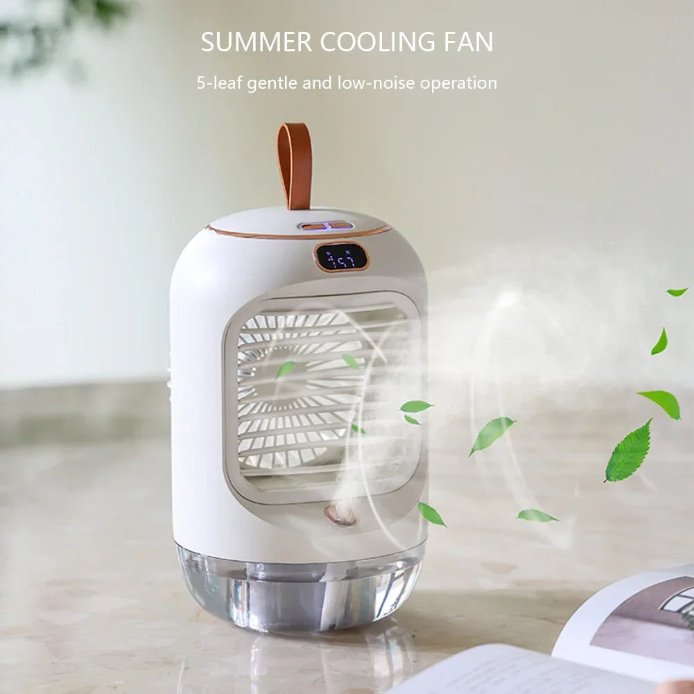 

Conditioner Water Cooled Air Humidifier 3 Speed Cooling Fans USB Rechargeable Household Air Conditioner Fan Mini Portable Air