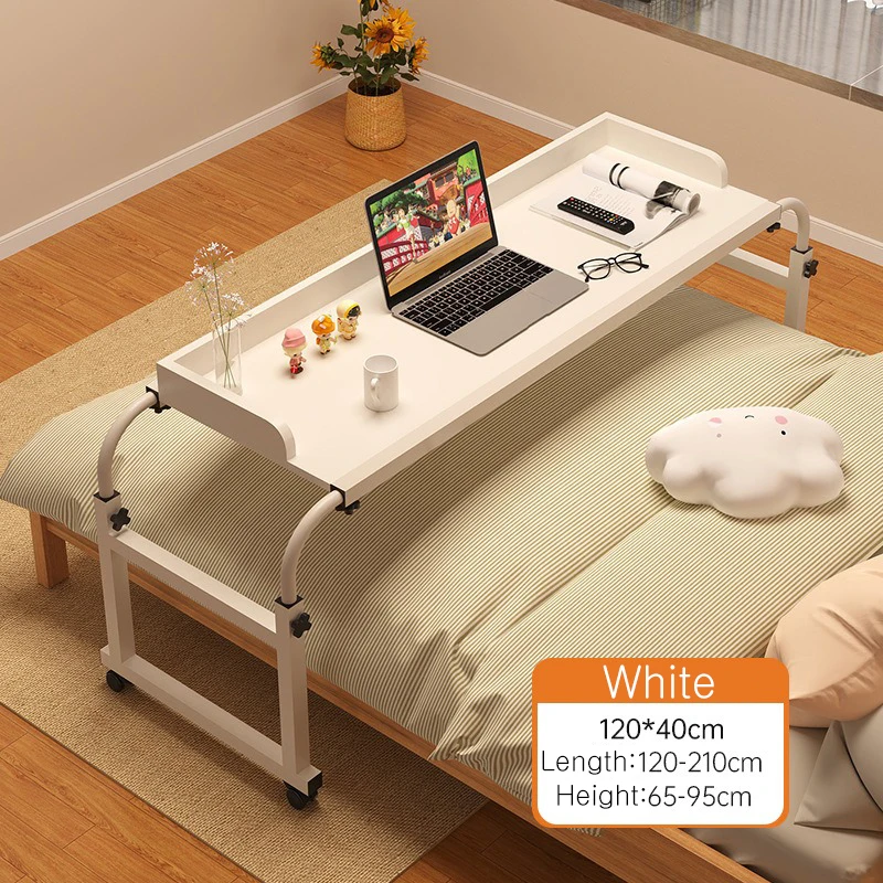 Laptop Bed Table Laptop Computer Adjustable Height and Length Living Room Bedroom Movable Desk Overbed Table