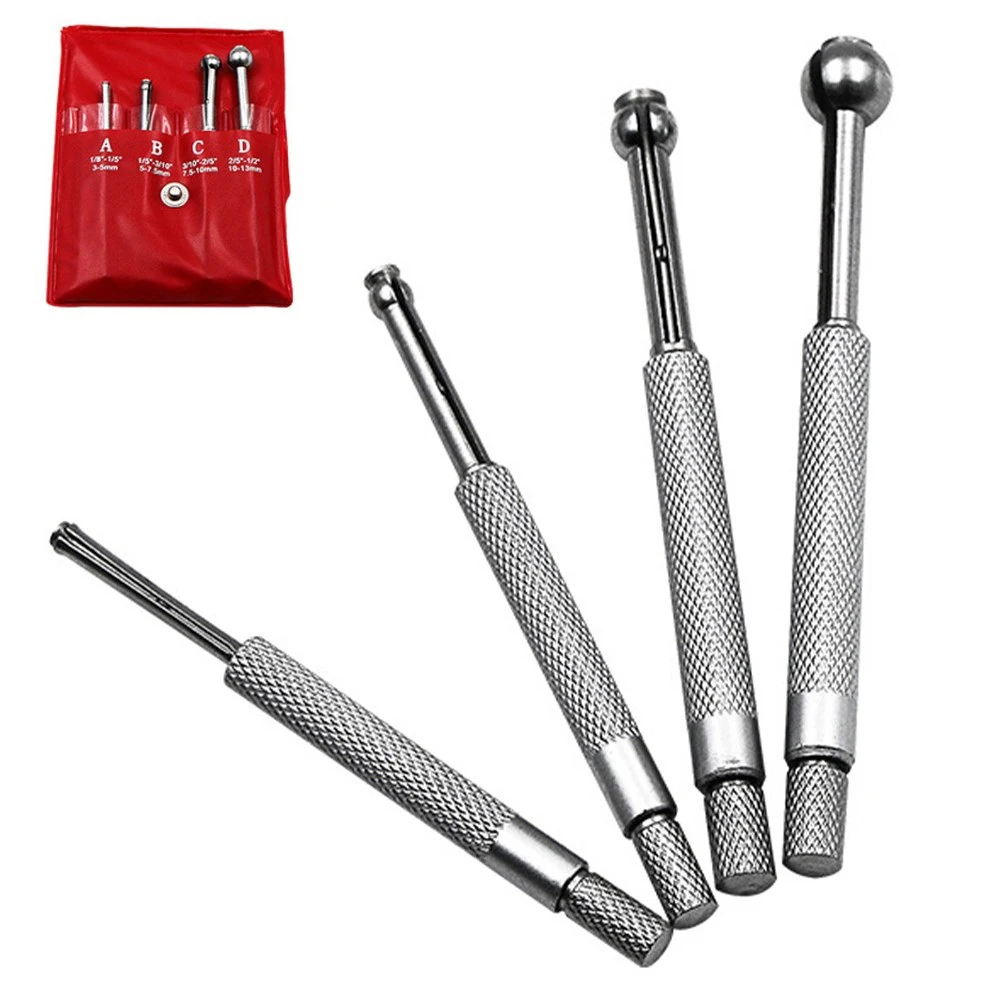 

4 шт. Регулируемый измеритель внутреннего диаметра, расширительное отверстие, ручной измерительный инструмент, телескопический ручной измеритель внутреннего отверстия