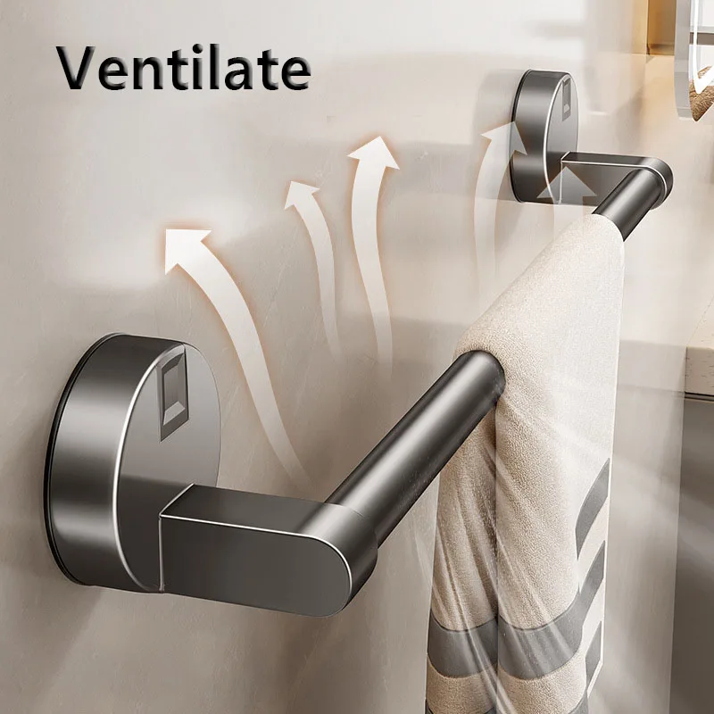 Towel Rack Bathroom Facilities Non Perforated Suction Cup Wall Mounted