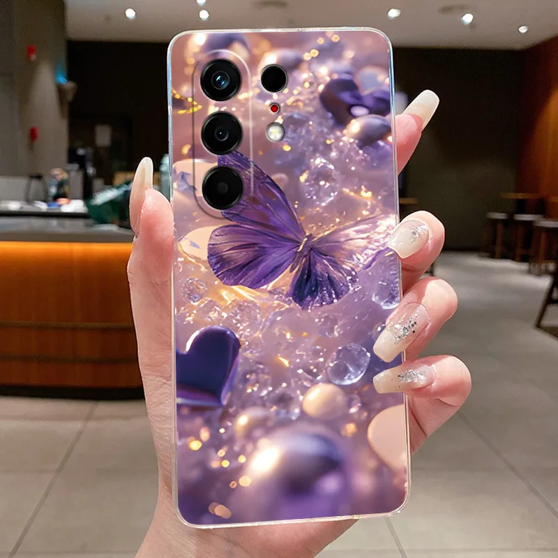 Butterfly Bow Protective Transparent Soft Silicone Phone Case