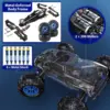 1:10 Off-Road All Terrain Remote Control Car, RC Monster Truck, Max 43 Km/H High Speed 4WD Electric RC Cars with 2.4 GHz Remote 4