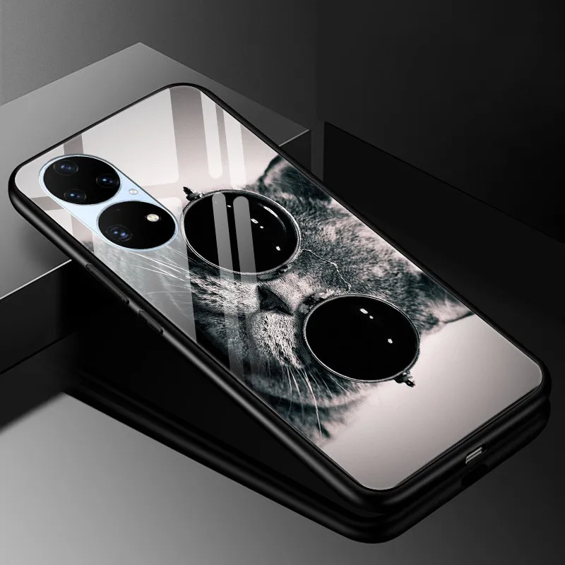 Luxury Tempered Glass Phone Case with Hard Back Bumper