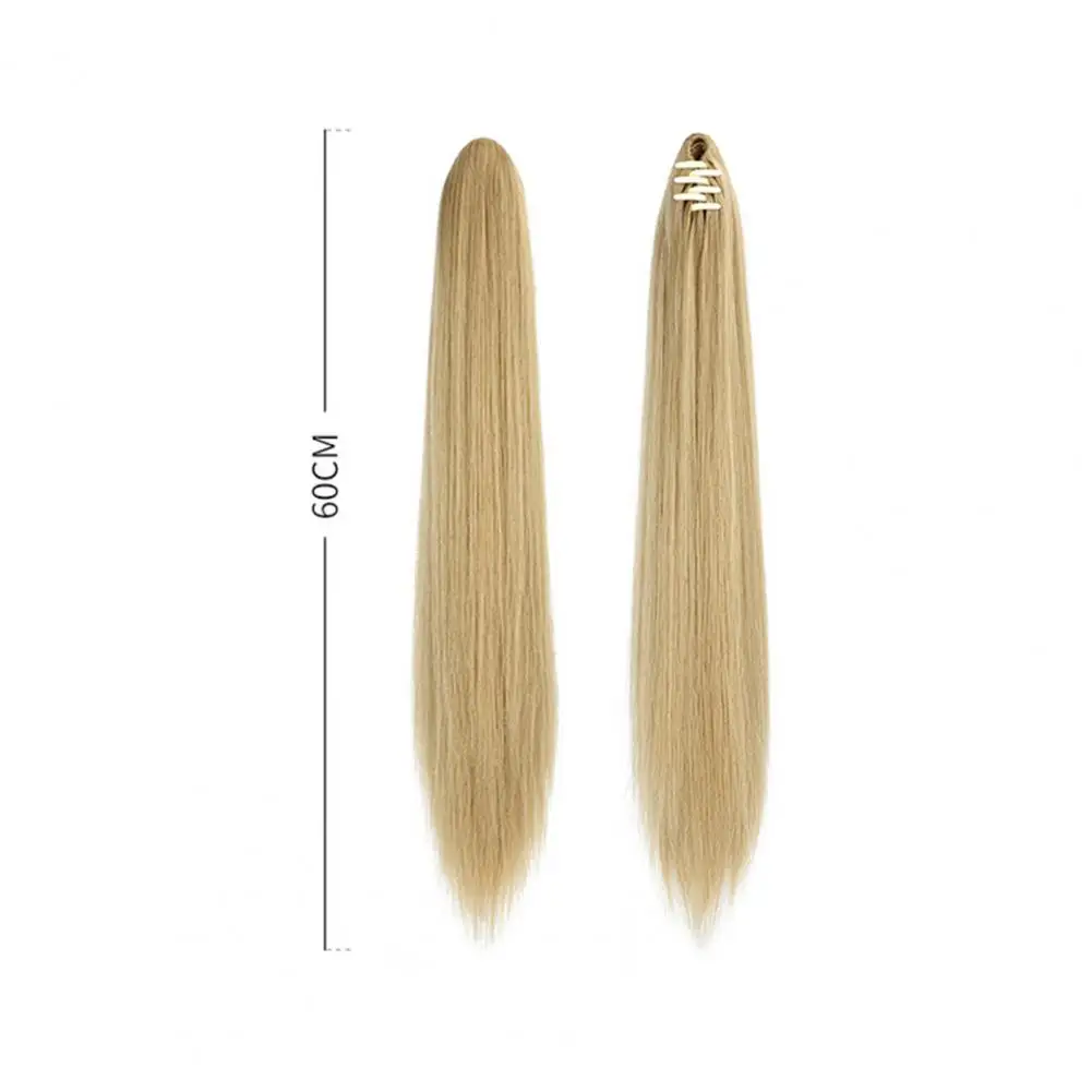 Women Ponytail Hair Extension Claw Clip Natural High Temperature Wire Long Straight High Ponytail Synthetic Hairpiece