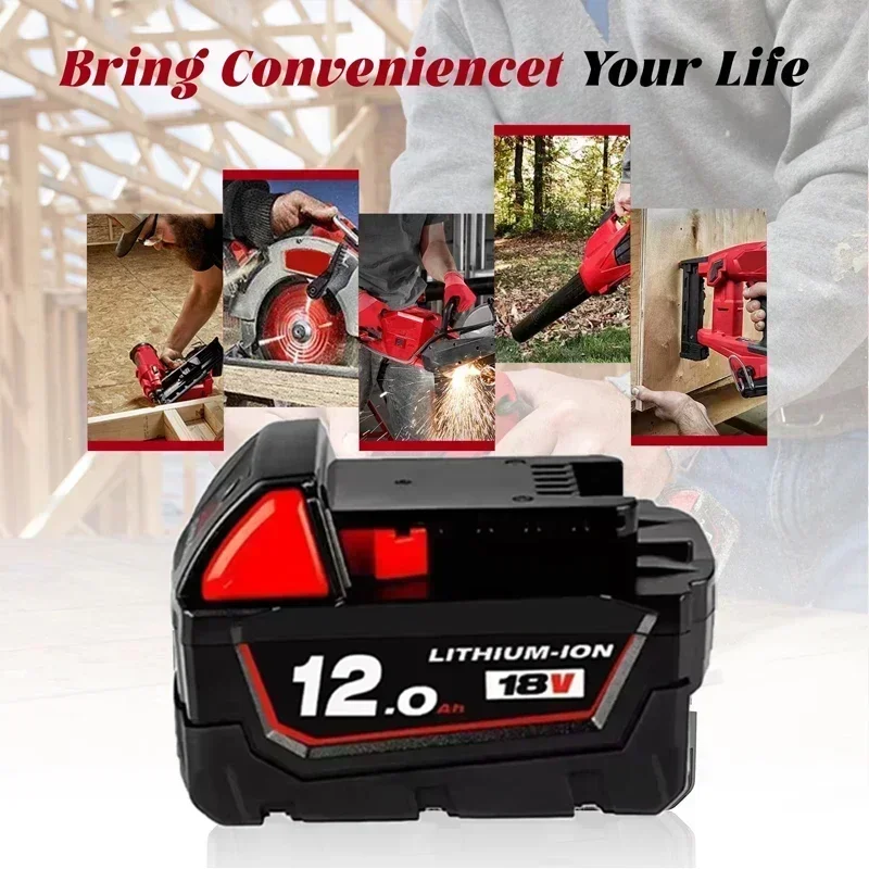 18V 9.0AH batteries, for Milwaukee 18V battery 48-11-1860 2604-20 2646-20 Power