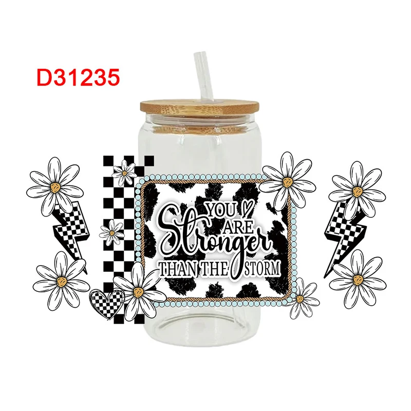 UV DTF Transfer Sticker Teacher For The 16oz Libbey Glasses Wraps Bottles Cup Can DIY Waterproof Decals D27295