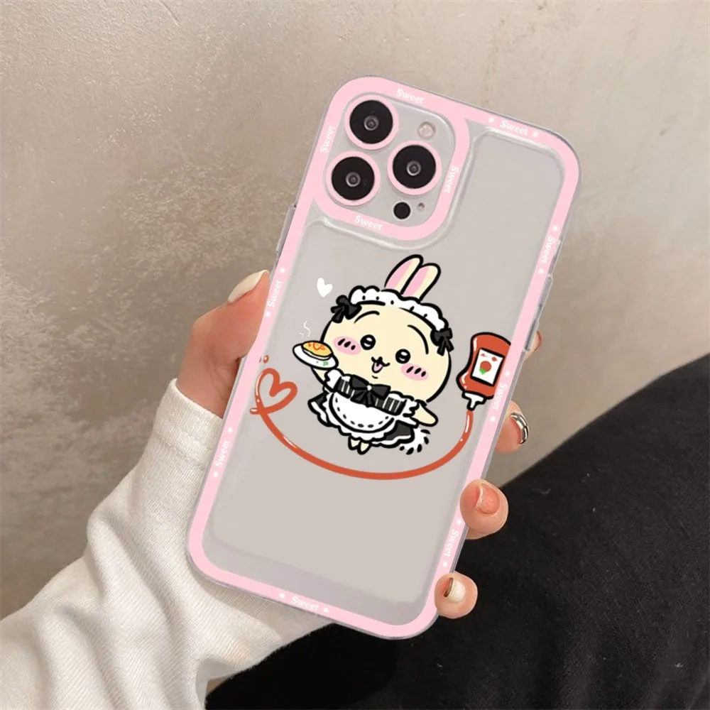 Chiikawa Kawaii Style Phone Case For iPhone 15 13 14 Pro Max XS XR 12 11 Pro 13 Mini Soft Clear Back Cover - Image 3