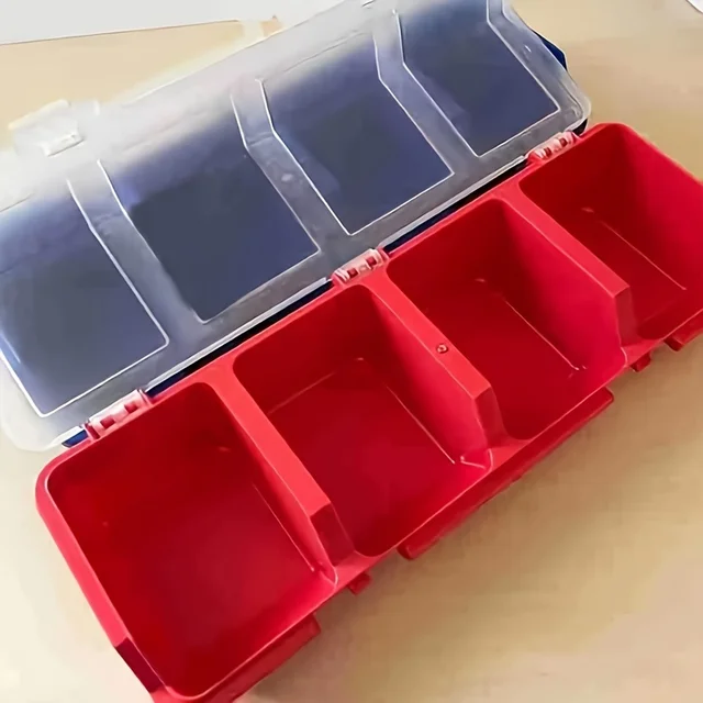 Boîte de rangement multi-compartiments pour vis et petites pièces, matériel en plastique Durable et mallette de rangement de bijoux 1 pièce/2 pièces 5