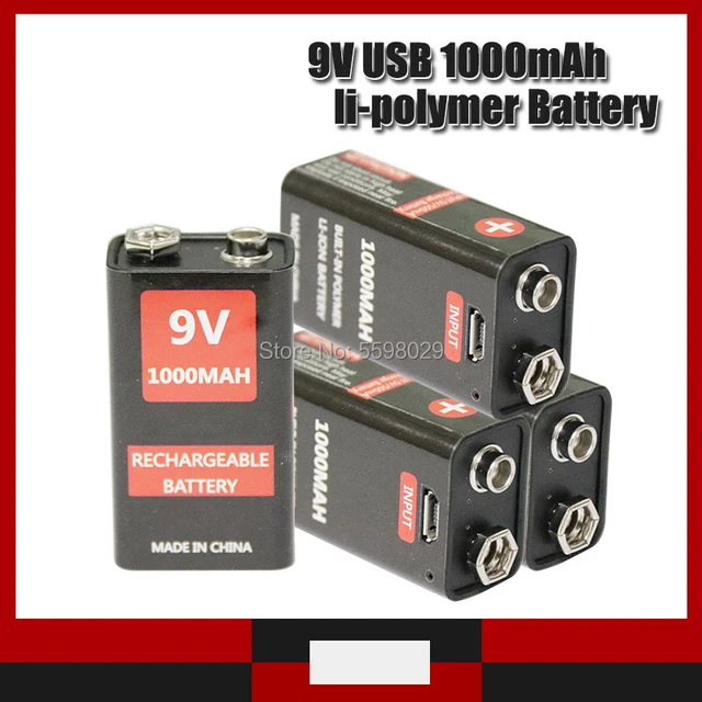 9v Rechargeable Battery 1000mah  Batteries 9v Usb Rechargeable - 9v  1000mah Type-c - Aliexpress