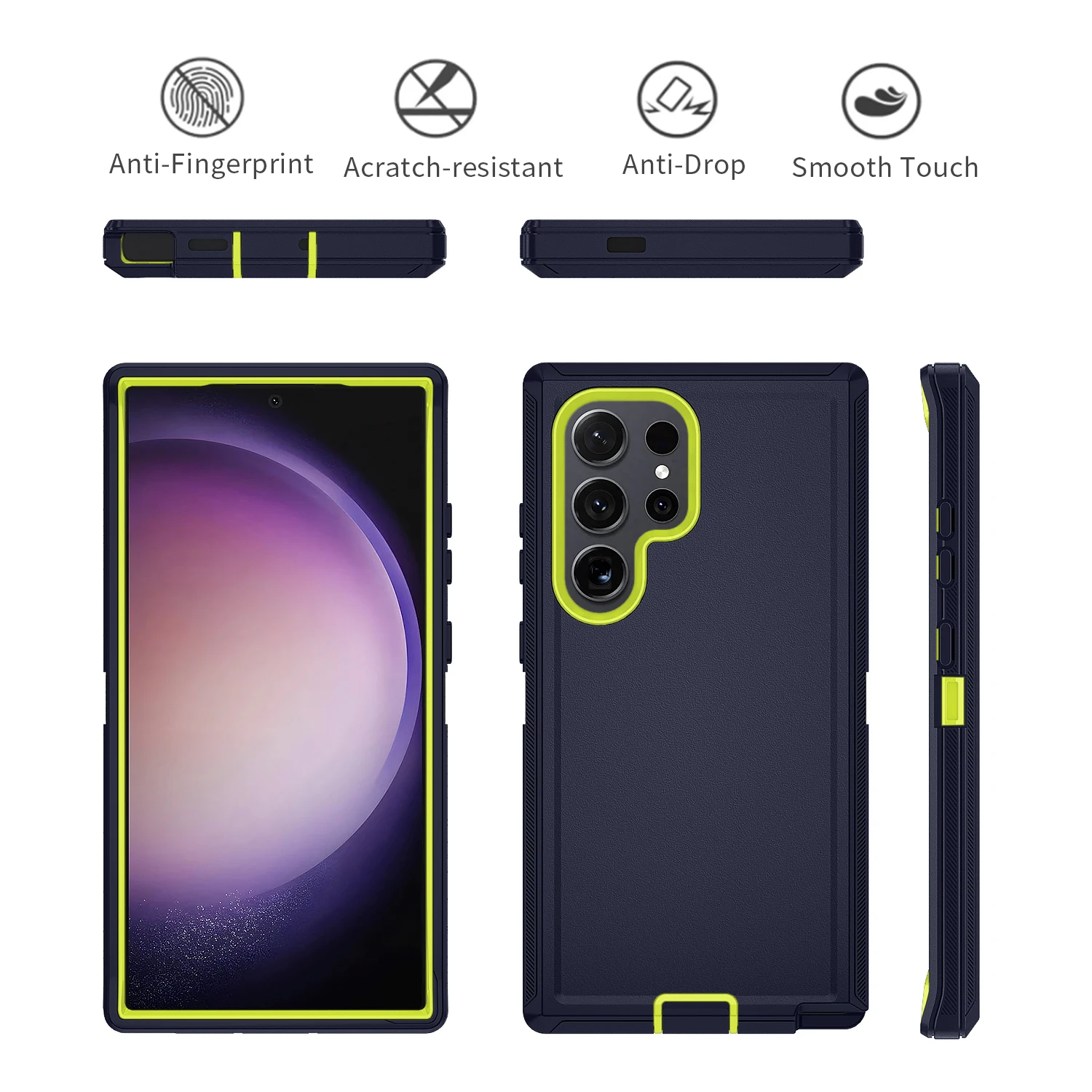 Ultimate Armor Shockproof Defender Phone Case - Rugged Hard PC+TPU Back Cover