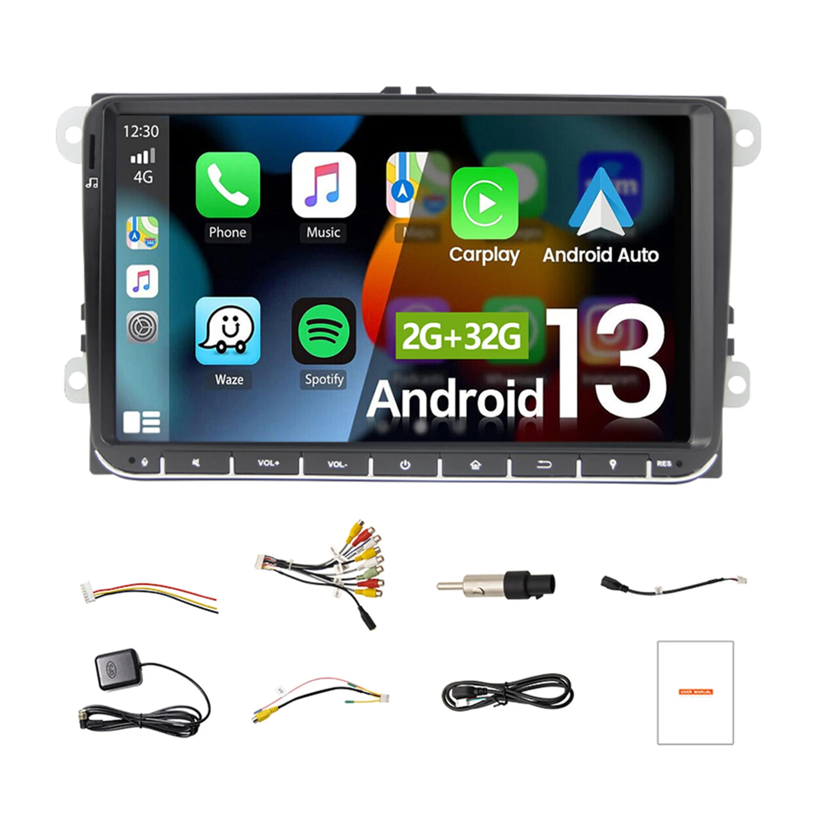 

Android 13 2+32G Car Radio With Navigation Radio Screen Handsfree Support Android Auto Carplay Smart With 64GB Card