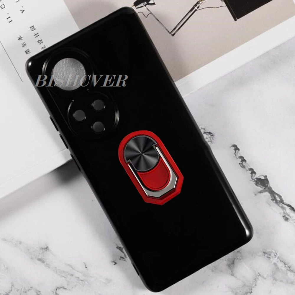 Enhanced Back Ring Holder Phone Case with TPU Soft Silicone Cover