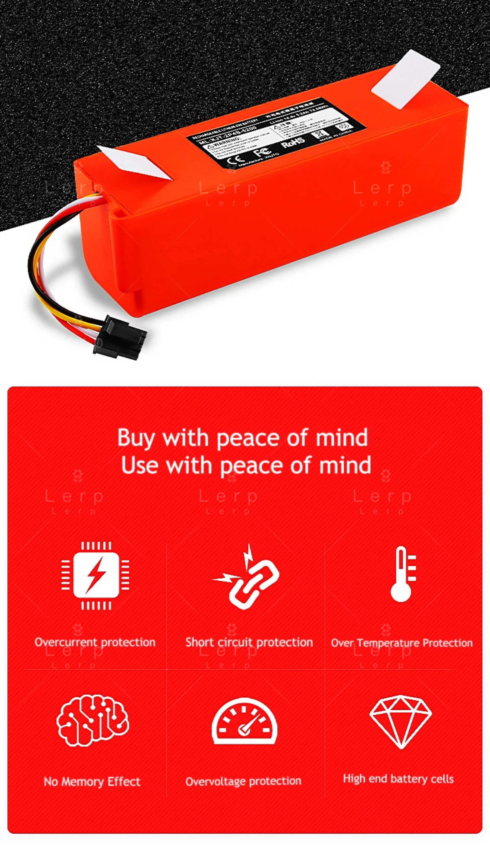

Аккумулятор для робота-пылесоса Xiaomi, 14,4 В
