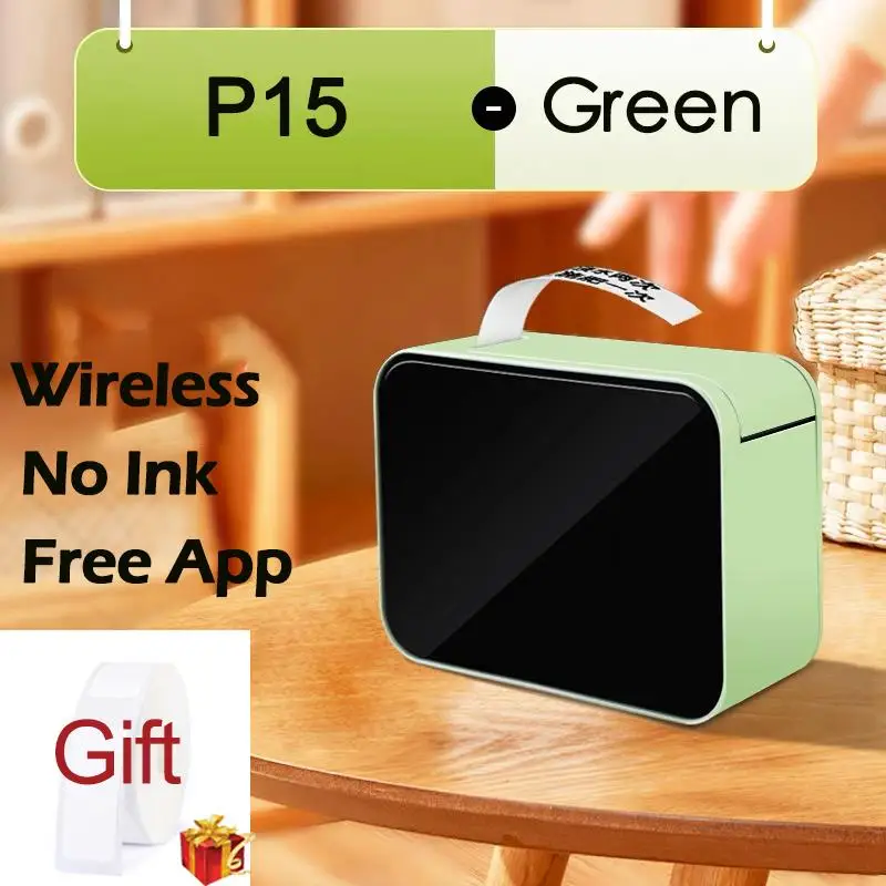P15 미니 라벨 프린터 무선 휴대용 열전사 태그 프린터 D11 D110 D101 라벨링 기계와 유사한 미니 라벨 메이커
