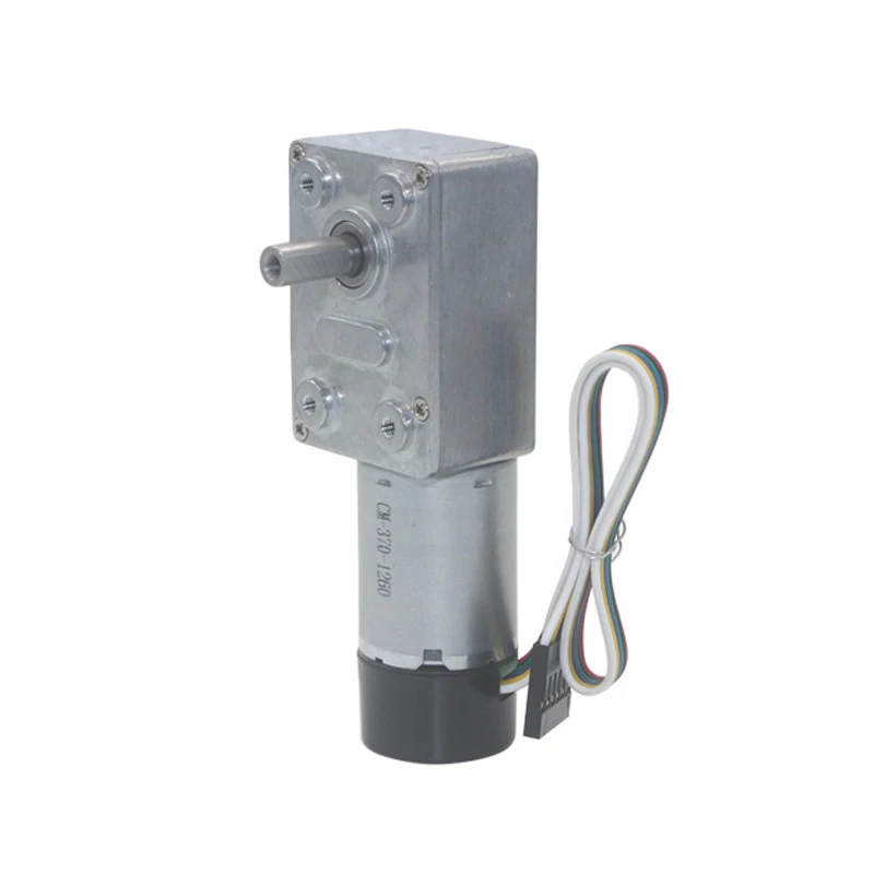 JGY-370 Turbo Worm Gear Motor Encoder Tachometer Motor DC6V 12V 24V High Torque Low Speed Self-locking Motor JGY-370GB dc motor mini gear motor