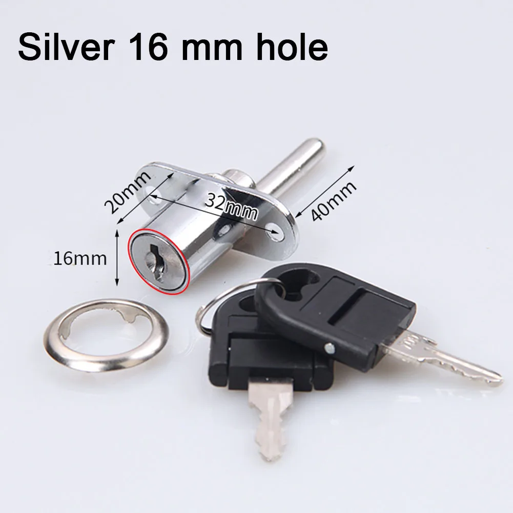 16/19mm Cylinder Locks Cabinet Mailbox Lock Furniture Desk Drawer Cupboard Box Lock With 2 Keys For Furniture Hardware images - 6