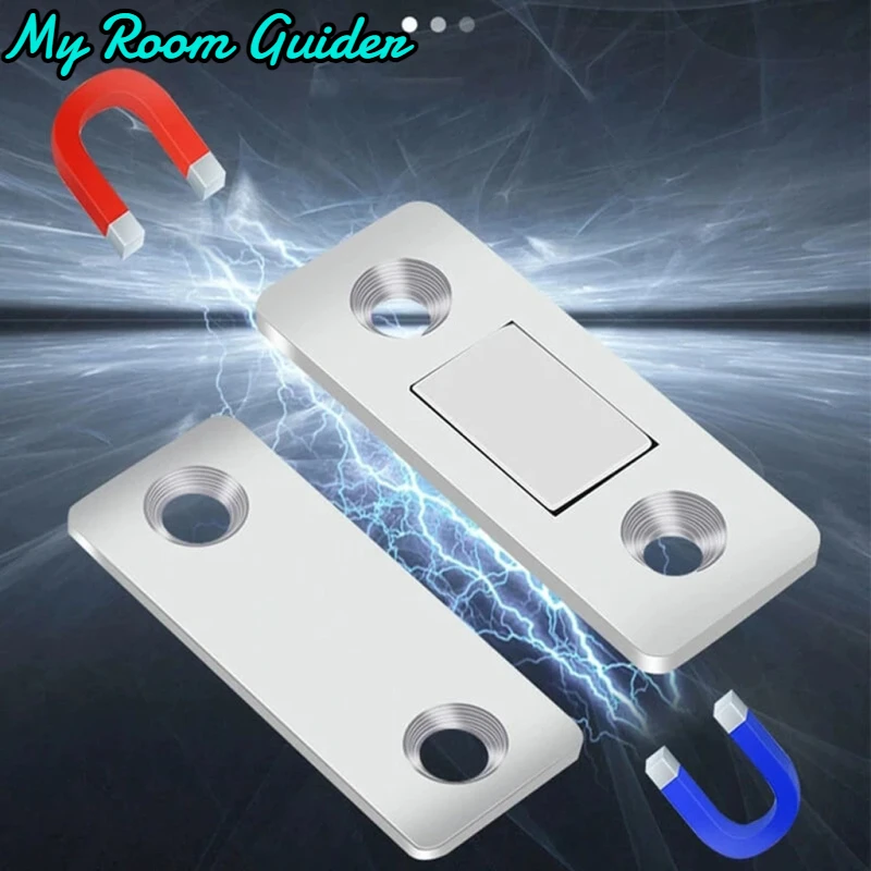 Punch-free Magnetic Door Closer Cabinet Catches Wardrobe Catch Latch Magnet Furniture Cabinet Cupboard With Screws door closer door latch