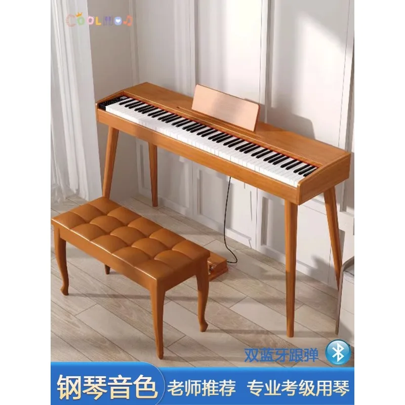 

Kuangmeng portable electric piano 88 keys heavy hammer adult children beginner home wooden desk electronic piano