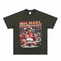 Michael Schumacher Small Neckline Vintage American Short Sleeve T-Shirt F1 Driver Fans To Men And Women Short Sleeve T-Shirts 1