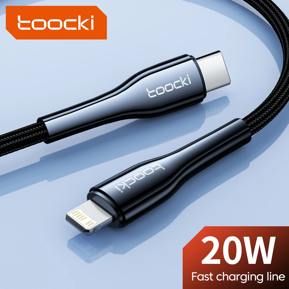 

USB-кабель Toocki с разъемом Type-C и Lightning, 20 Вт