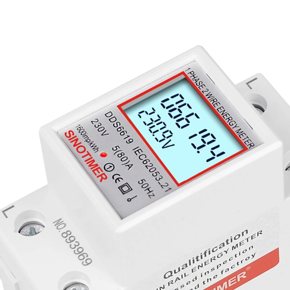 Digital Single Phase Energy Meter LCD Display