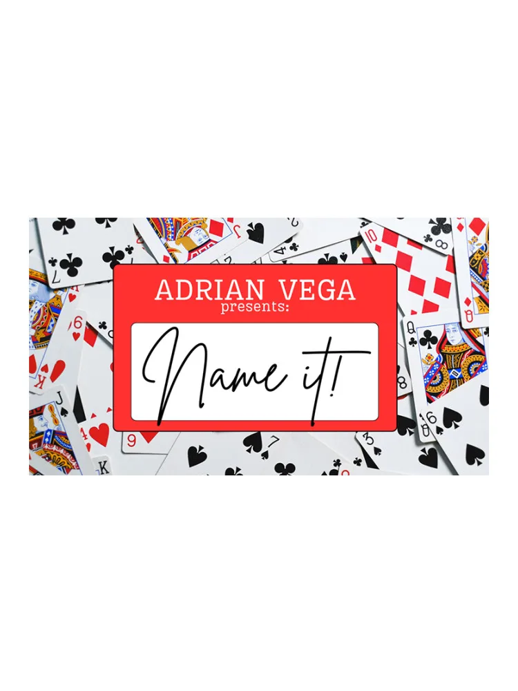 

NAME IT! By Adrian Vega Card Magic and Trick Decks Beginner Magician Close Up Performer Magic Props Street Magic Tricks Gimmick