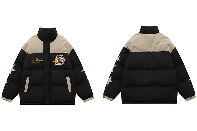 Retro Patchwork Corduroy Parka Jacket 4 Retro Patchwork Corduroy Parka Jacket S541b6472d57e4463b09a5fea2565cfcc9