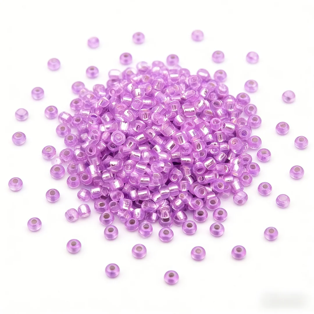 High-Quality Silver Core Glass Rice Beads for Handmade DIY Projects