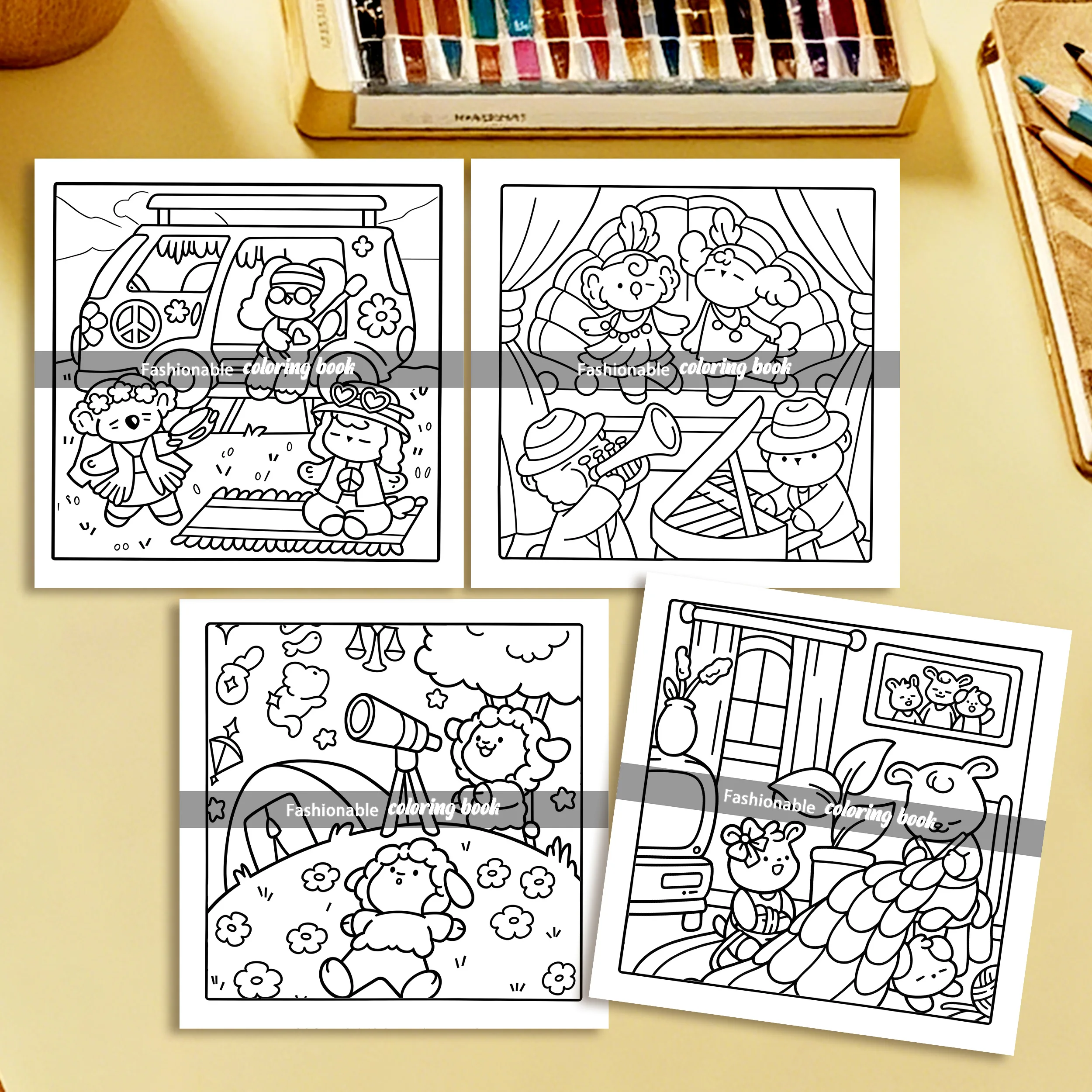 COMFY & COZY Bold-easy Patterns Coloring Book for Adults Cute Drawing Book Perfect Gift for Party and Birthday 4