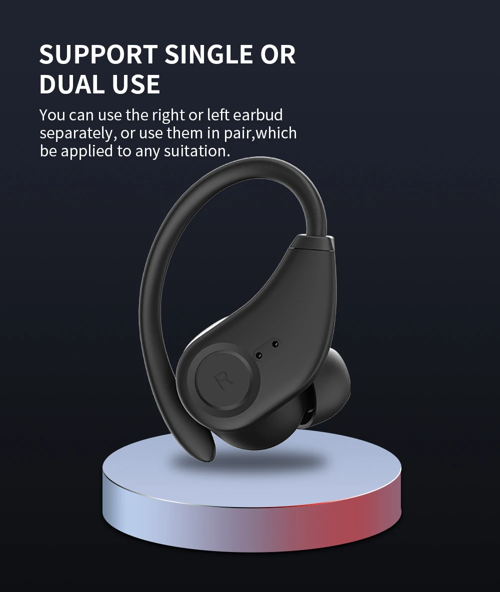 Bluedio S6 Wireless Bluetooth Headphones with Microphone Sport Earbuds