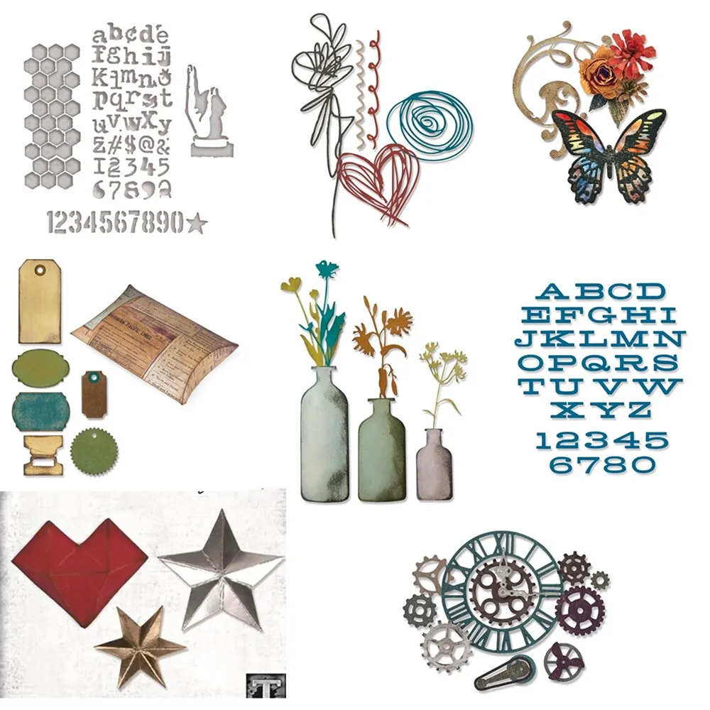 

Наборы металлических пресс-форм для рукоделия, изготовления кружевных поздравительных открыток, скрапбукинга, альбома